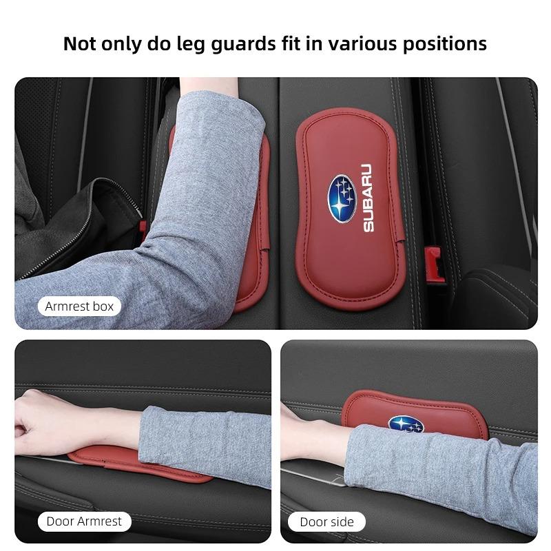 For Subaru XV Legacy Impreza Crosstrek Forester Outback Smart Leather Car Knee Pad Elastic Leg Cushion Armrest Pad Accessories Y14
