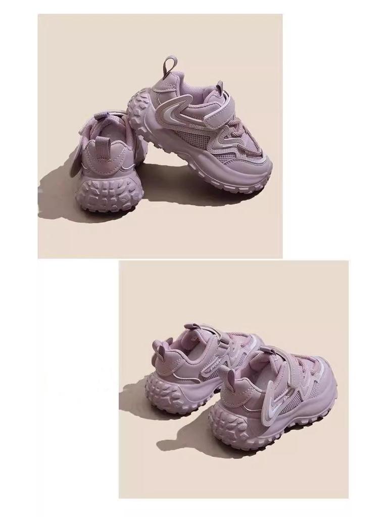 2025 Kids' Black Sneakers: Spring/Autumn Boys' & Girls' Velvet Winter Running Shoes