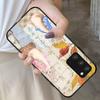 Cute P-PeterS Rabbit Phone Case For Samsung S26 S25 S24 FE S23 S22 S21 Plus S20 Ultra Note20Ultra Black Glass Cover