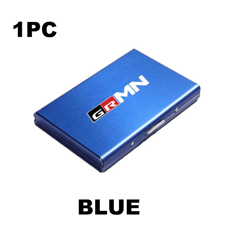 

Car Metal Thin Slim Credit Card Holder RFID Blocking Wallet Case For Toyota Camry Highlander C-HR Hilux Vios Rav4 Prius Yaris