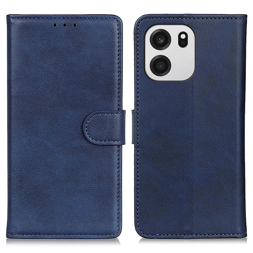 For iPhone Air PU Leather Case with Strap Phone Cover Stand Side Magnetic Button Design