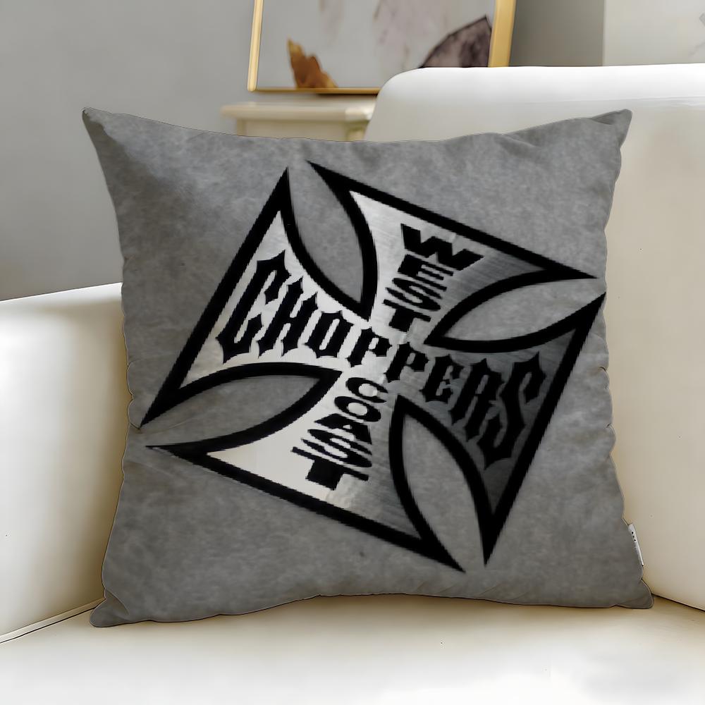 Stylish Wwcc West Coast Choppersiou Cushion Cover Soft  EasyWash Pillow Case  Versatile for Couch Bed Travel and Office