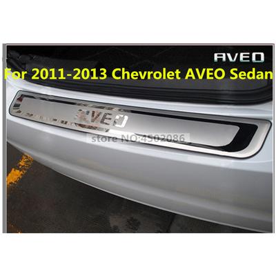 Car-covers Acier inoxydable de haute qualité Protection de pare-chocs arrière Seuil ajusté Pour Chevrolet AVEO Sedan 2011-2013