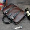 Crazy Horse Leather Men's Bag New Trendy Business Office Handbag Men's Retro Shoulderbag Messenger Briefcase