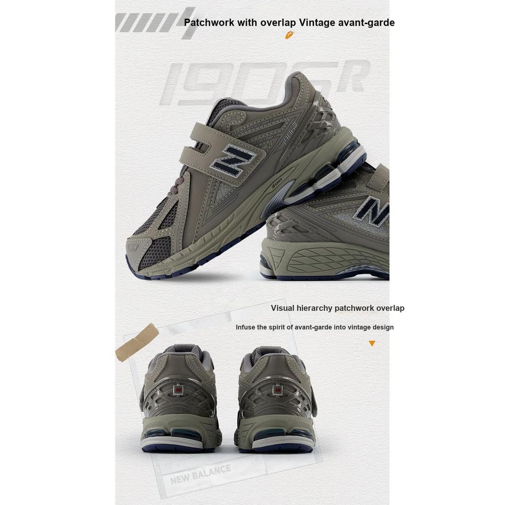 New Balance 1906R Hook & Loop Bambino Castlerock Indaco Naturale Scarpe da Ginnastica per Bambini Grigio PV1906RB