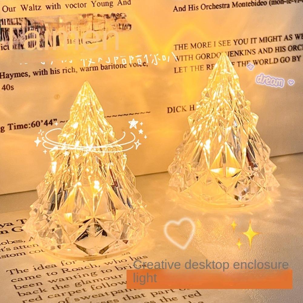 Colorful Night Lights Plastic Christmas Tree Romantic Crystal Lamp. Bar