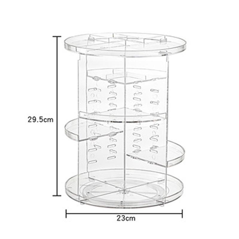 

Органайзер для макіяжу з обертанням на 360 градусів, Регульована DIY підставка-тримач для макіяжу, Містка полиця для зберігання косметики, Міцна прозорий