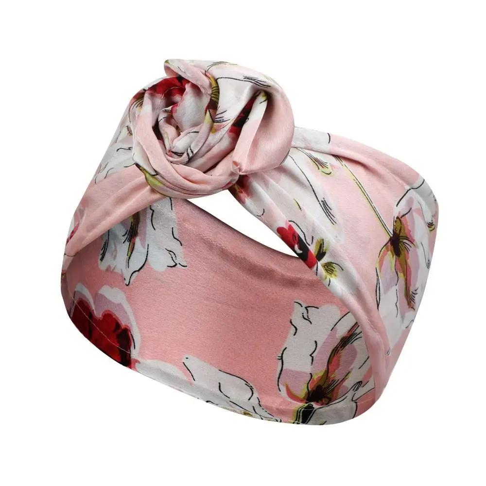 Cloth Fabric Wire Headbands High Quality Floral Metal Wire Hair Band Headwear Girl