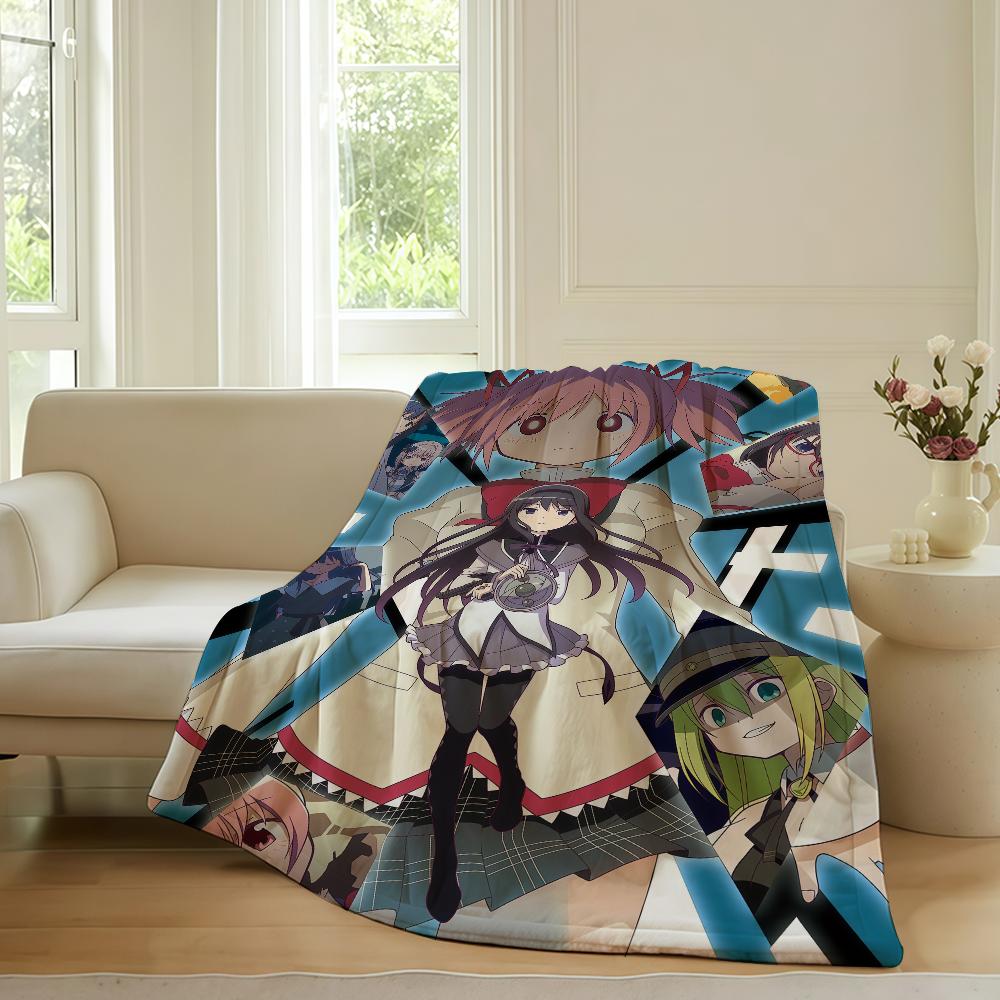 Anime Puella Magi Madoka Magica Blanket For Sofa Office Bed Plane Travel Sleep Read Relax Camping Soft And Warm