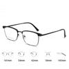 Luxury Business Myopia Glasses for Men Half Frame  Anti Blue Light Computer Glasses Oversized Eyewear Diopters -1.0 To -4.0