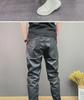 Men's Trendy Elastic PU Leather Pants - Windproof, Waterproof, Six-Pocket Casual Trousers for Autumn/Winter