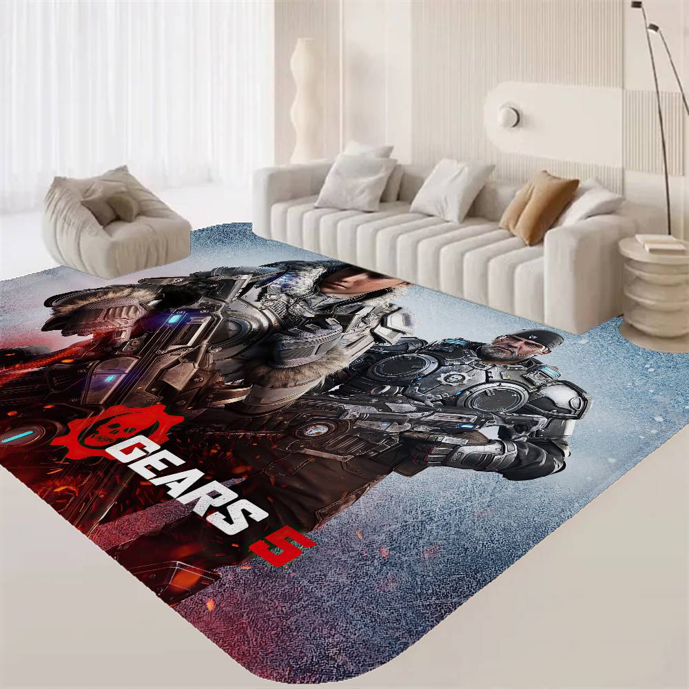 Tappetino da Bagno Videogioco G-Gears Of W-War Decorazione Stanza Bambini Camera da Letto Balcone Tappetino Antiscivolo Soggiorno Area Comodino Tappeti
