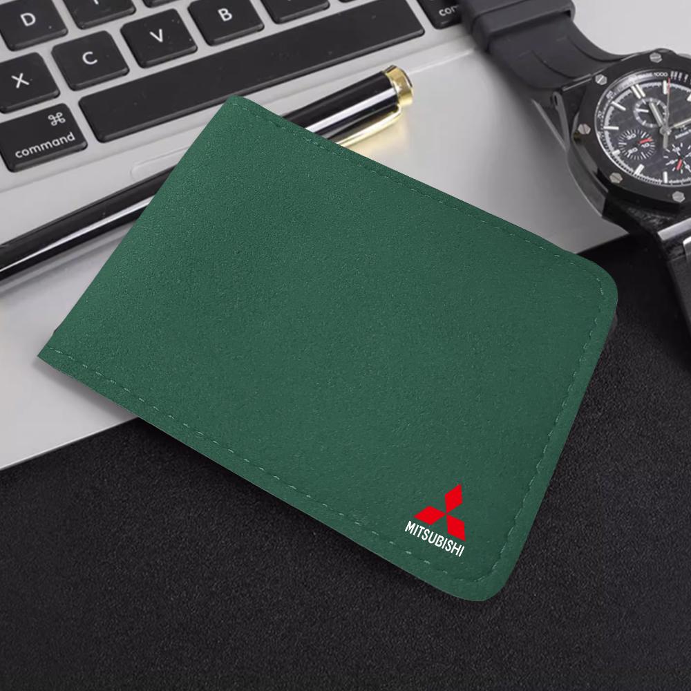 

Ultra thin Driver License car leather wallet Clip For Mitsubishi Pajero Diamante GTO Galant Mirage RVR Car Accessories зелёный
