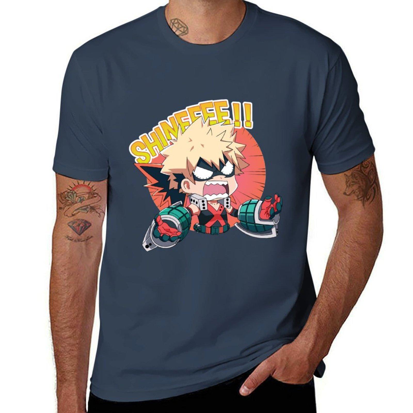 Bakugo Tshirt Casual Simple Design Short Sleeve Shirt S