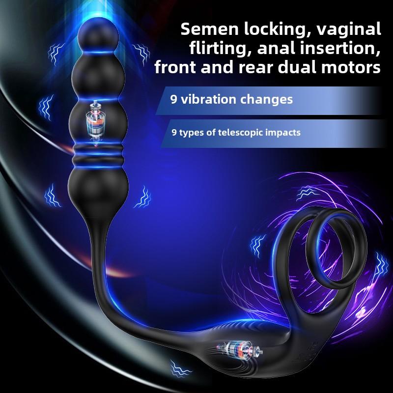 Dream Horse Hgod Yachty IV Remote Control Sperm Locking Ring Wireless Wearable Prostate Vibrating Retractable Massager Sex Products