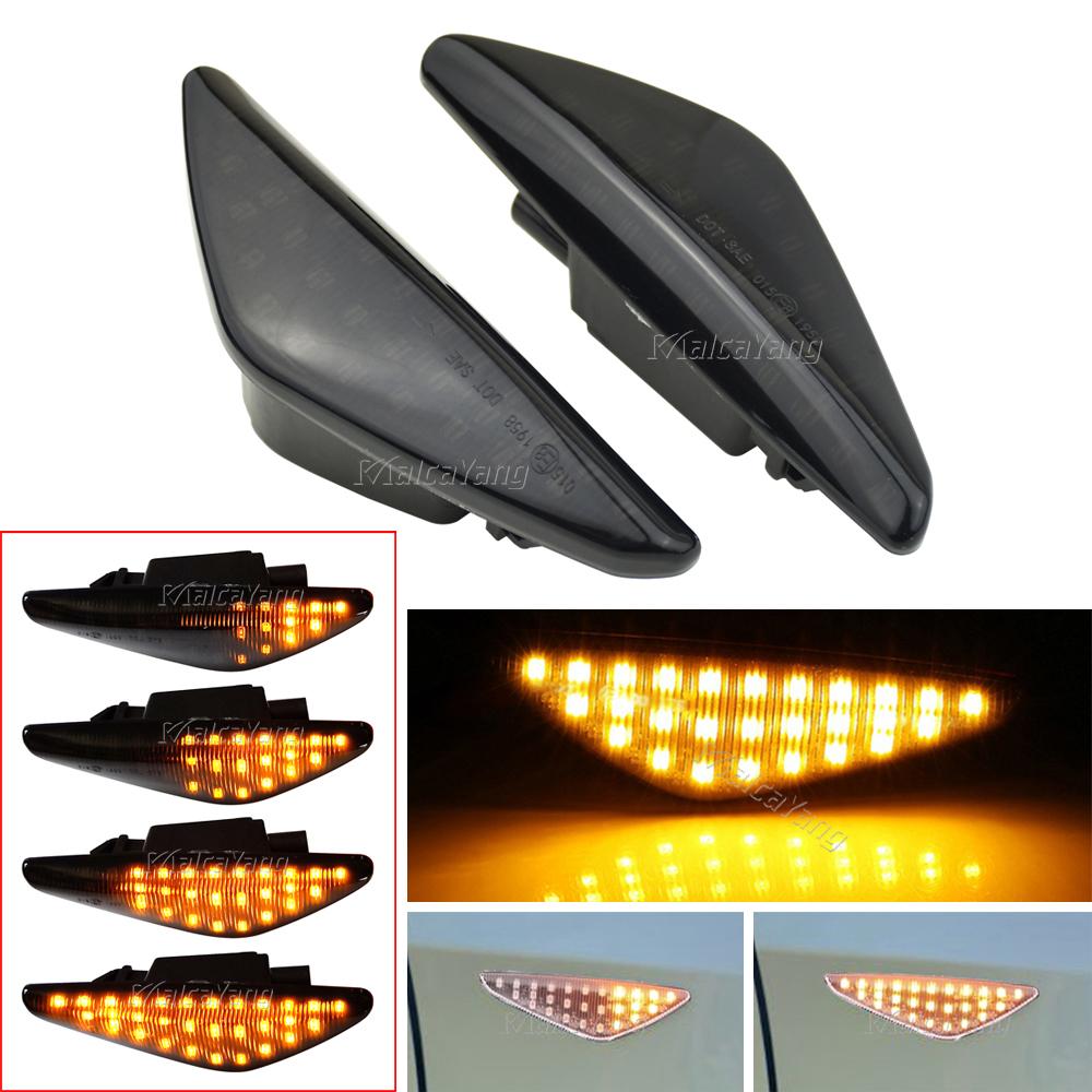 2PCS Dynamic Flowing LED Side Marker Signal Light For BMW X3 F25 X5 E70 X6 E71 E72 2007-2019 Sequential Blinker Lamp