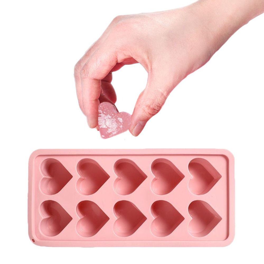 Food Grade Ice Cube Mold Silicone Ice Tray Kitchen Tool Heart Shaped Ice Mold  Summer