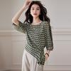Luxury Loose Commuting 26 Year Summer Women's Shirt Top Women's Chiffon Shirt T-shirt Short Sleeved T-shirt