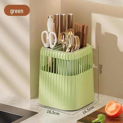 ZISIZ Multi-Function Kitchen Utensil & Knife Draining Storage Rack
