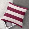 Vinröd Vitrandig fyrkantig Jacquard Kuddfodral för Soffa Kontor Midjekudde Fodral Heminredning Kuddfodral