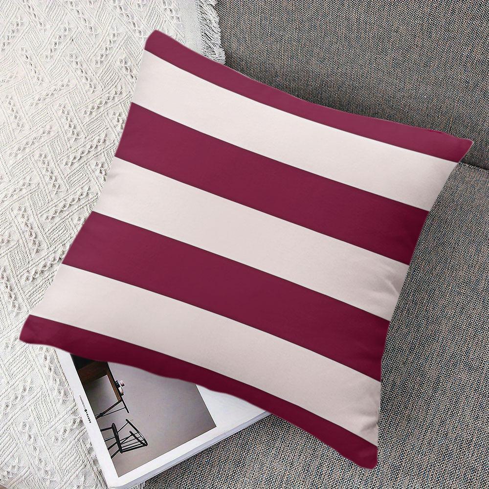 Vinröd Vitrandig fyrkantig Jacquard Kuddfodral för Soffa Kontor Midjekudde Fodral Heminredning Kuddfodral