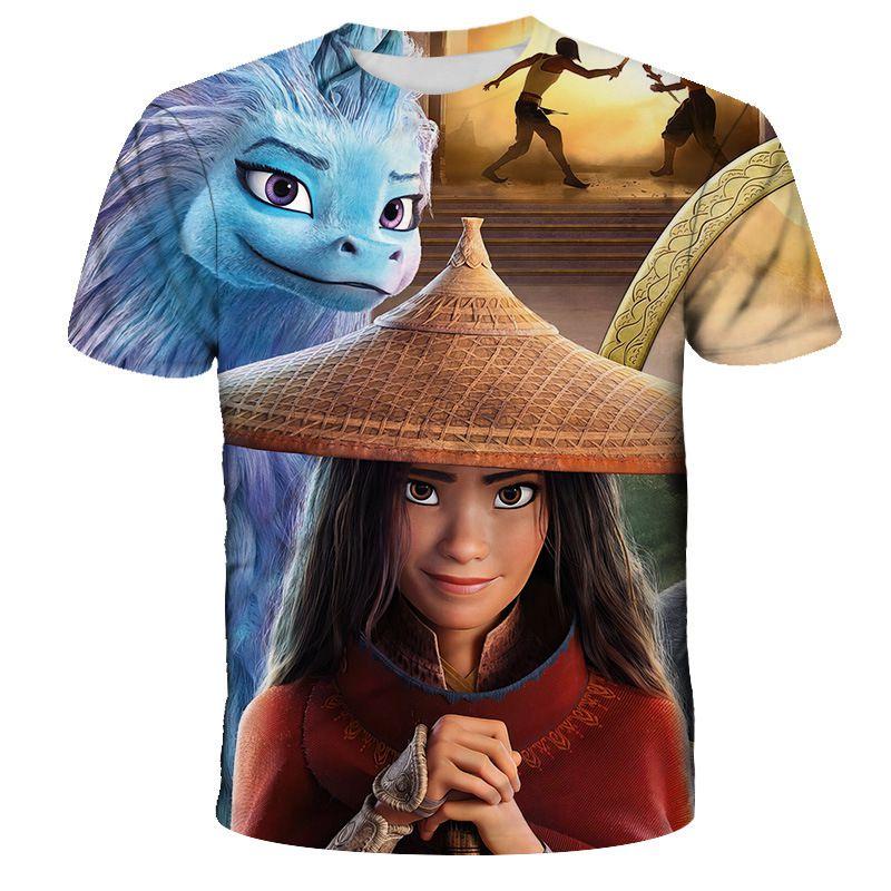 Comfortable And Stylish Raya And The Last Dragon 3d Print T-shirt For Kids
