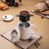 Portable Coffee Filter Cup Foldable Reusable Dripper with Dual Layer Mesh for Pour Over Brew No Filter Paper Travel Espresso