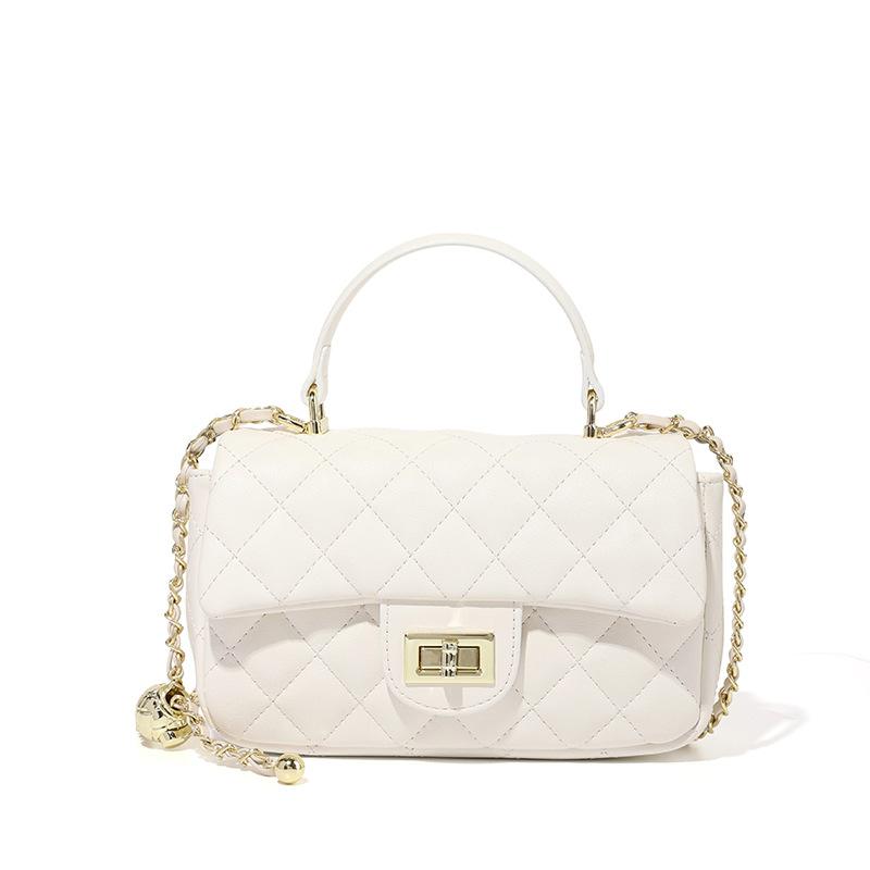 Genuine Leather Women's Bag New High End Women's Shoulder Bag Fashionable Small Fragrance Chain Bag Handbag Crossbody Bag