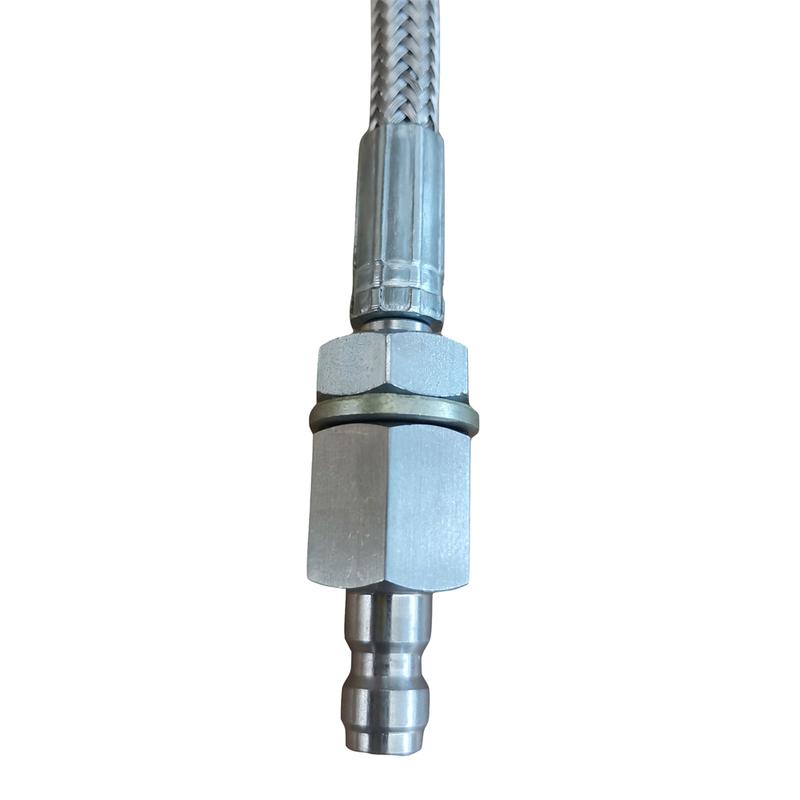 40Inch Paintball Air Gun Airsoft PCP Stainless Braided Hose Fill Whip Hose Extension With 8MM Quick Disconnect