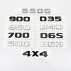 CXAFM1 Silver Black Letters 550G 4X4 850 550 D35 B40 D6S B63 Emblem for Mercedes Benz Brabus G Car Trunk Rear W463 W464 Logo Sticker