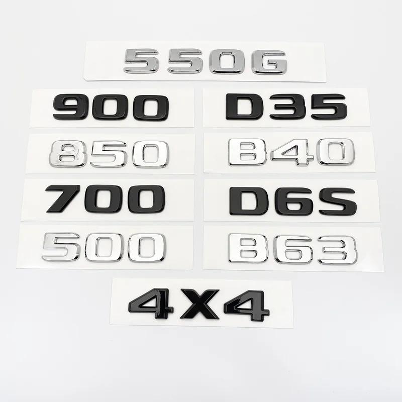CXAFM1 Silver Black Letters 550G 4X4 850 550 D35 B40 D6S B63 Emblem for Mercedes Benz Brabus G Car Trunk Rear W463 W464 Logo Sticker