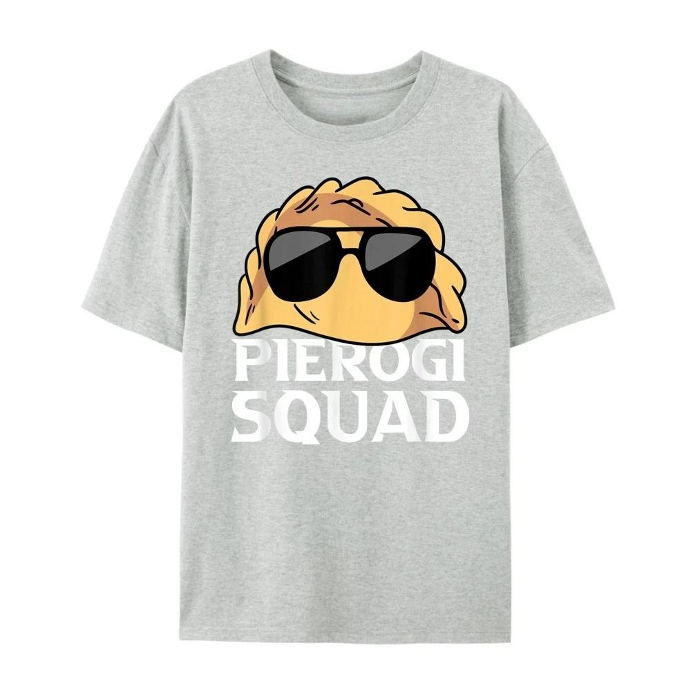 Pierogi Squad Polish Cuisine Printed Pattern Tshirt Fashion Short Sleeve Round Neck Womens Tshirt