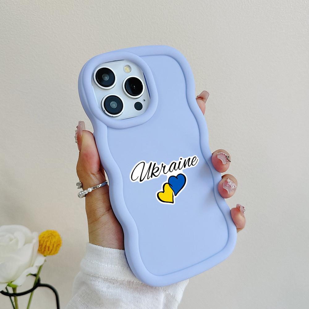 Чехлы для телефонов N87 Love art Macaron Wavy Edge для iPhone 16 Pro Max Samsung S24 Plus