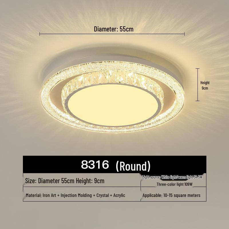 

Modern Minimalist Ceiling Light for Living Room, Bedroom, Study, or Dining Room - Round and Super Bright