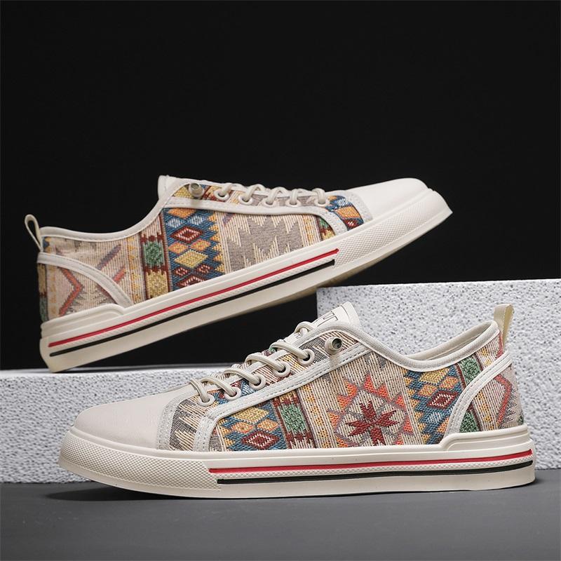 Flat Sneakers Men Roman Canvas Shoes For Men Summer Walking Sneakers Shoes Male British Style