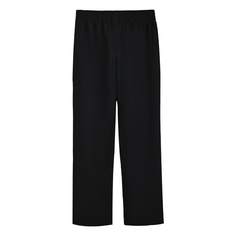Li-Ning Solid Color Logo Elastic Fashion Sports Quick-Dry Straight Leg Casual Pants Men bottoms Black AYKVC29-1