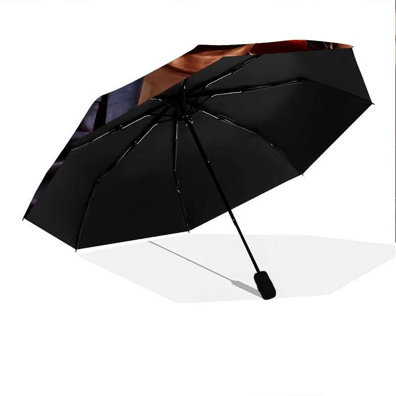 1 PC Automatic Folding Umbrella - Supernatural Pattern, Portable & Foldable Design with 8 Ribs, Christmas Birthday Gifts