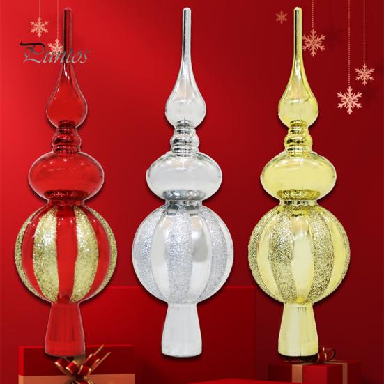 Topper per albero di Natale Topper per albero di Natale glitterato Topper per bottiglia antiscivolo a forma di zucca Decorazione per albero di Natale Crea atmosfera Decorazioni per feste