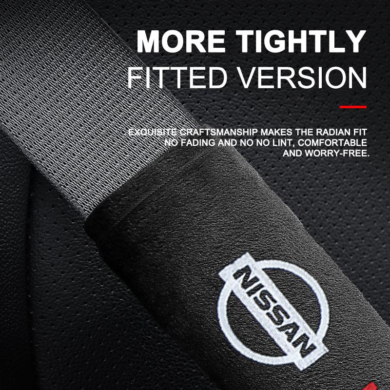 2Pcs Car Seat Shoulder Belt Cover Protector Pad Auto Accessories For Nissan X-Trail T32 T31 Qashqai Tiida Teana Car Styling