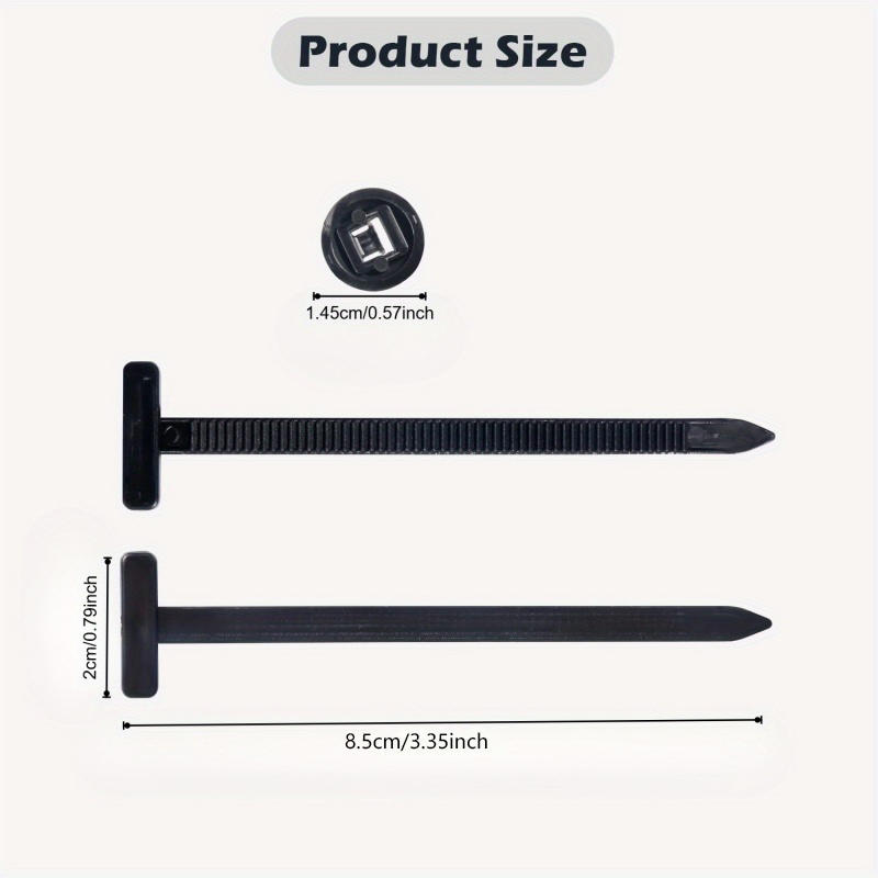 50pcs 100pcs Universal Cable Ties Through Pins Buckles Leaf Plates Base Plates Strong Locking Secure Wire Management for Home Office Automotive