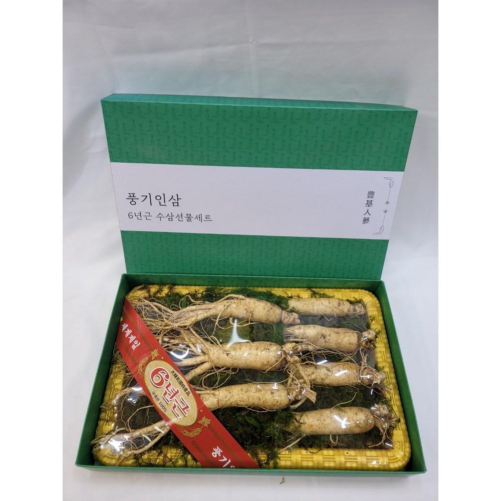 Punggi Ginseng 6-Year-Old Fresh Ginseng Gift Set, Holiday Gift Packaging, Raw Fresh Ginseng Basket Packaging, Medium 500g, 1 pcs