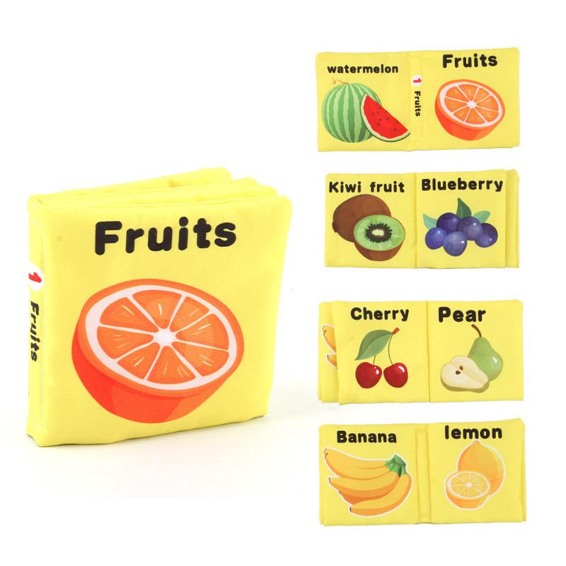 Baby English Palm 3d Cloth Book Newborn Soft Book Early Education Baby Cloth Book