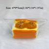 Food Ade Silicone Silicone Yellow Egg Sandwich Toy Creative Prank Toys  for Kids Adults