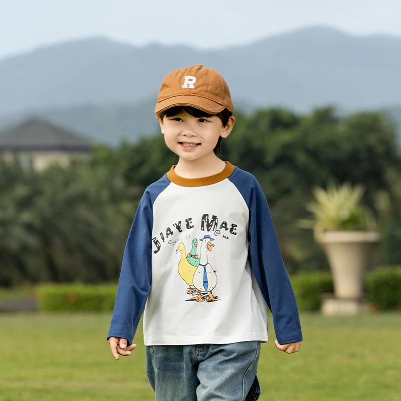 Camisetas de Desenho Animado Infantil Nausicaa 2025 Primavera - Cores Contrastantes para Meninos e Meninas, Versátil, Estilo Coreano Fofo