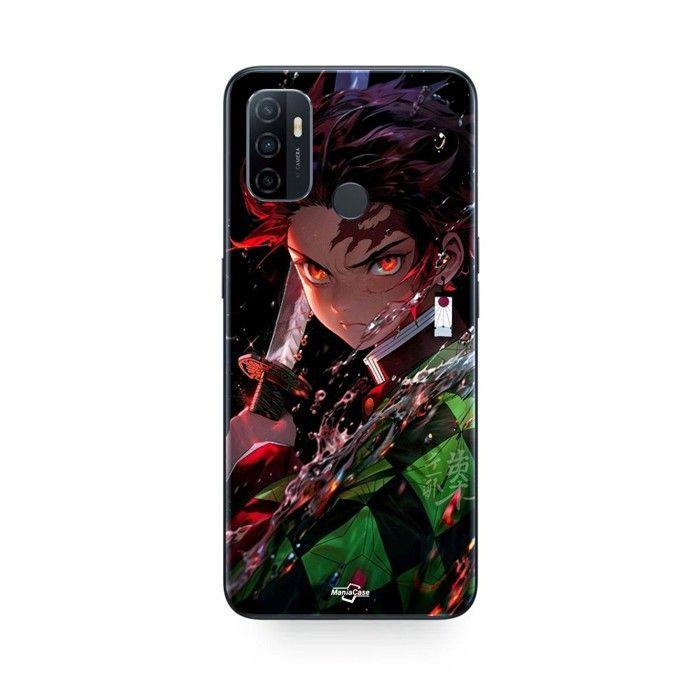 Case for Oppo A32 Demon Slayer Tanjiro Kamado Angry Manga Anime