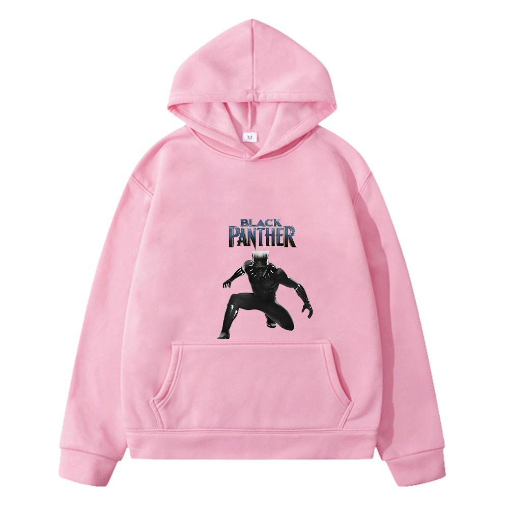 

Осень зима Кавай Графическое аниме худи Черная пантера Флисовый свитшот y2k sudadera Куртка Повседневный пуловер детская одежда для девочек 130 розовый