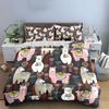 Colorful Llama Floral Bedding Set Bedding Duvet Cover Set Duvet Cover Pillowcases (1 * Duvet Cover 2 * Pillowcases, without duvet insert)