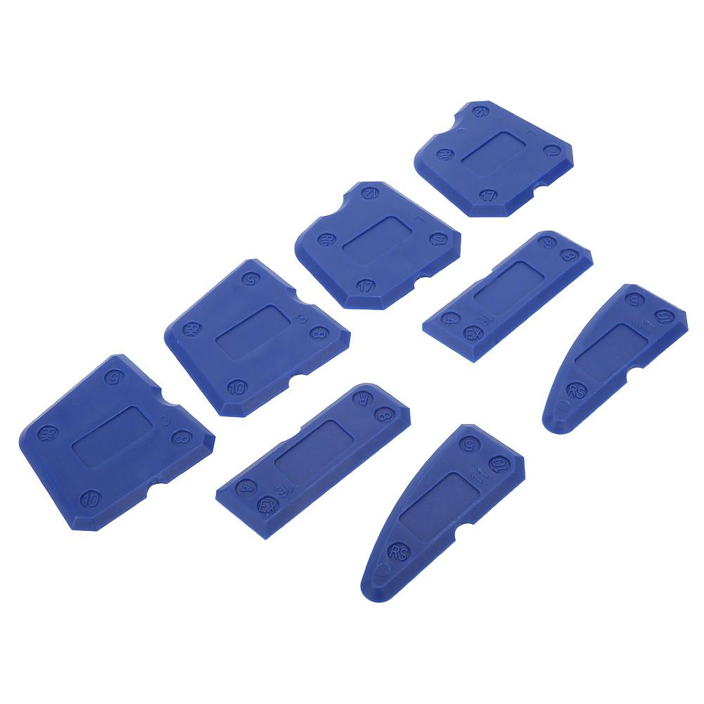 8PCS Caulk Tools Kit Silicone Glass Cement Caulking Scraper for Sealant Grout Finishing Sealing