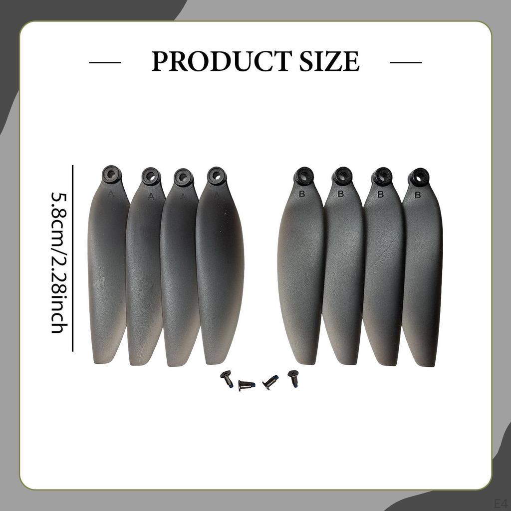 8 Pieces Drone Propellers with Release Portable Lightweight Spare Parts 2.28inch for E88Max S1S M8