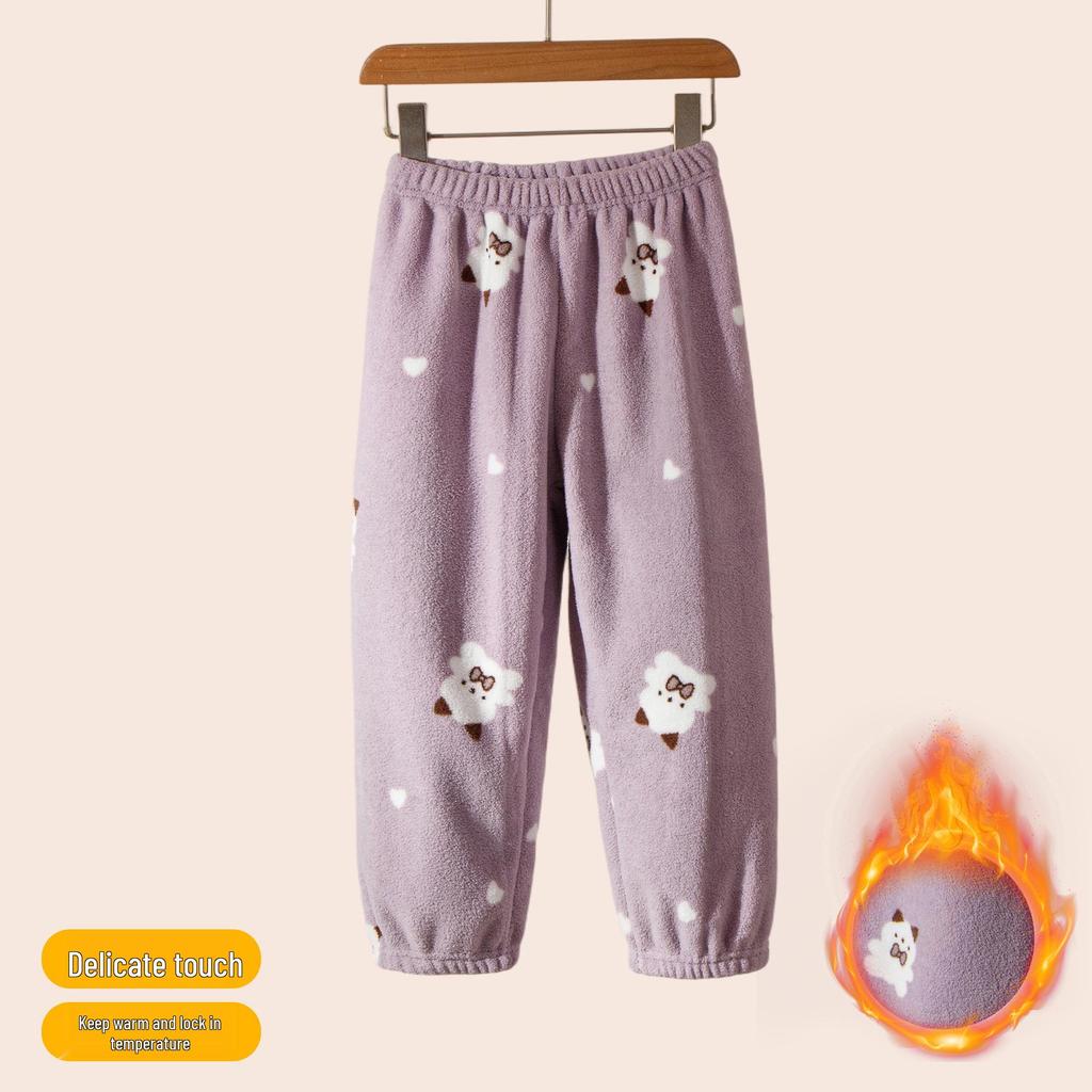 Kids' Snowball Fleece Pajamas: Warm Autumn/Winter Pants for Boys & Girls
